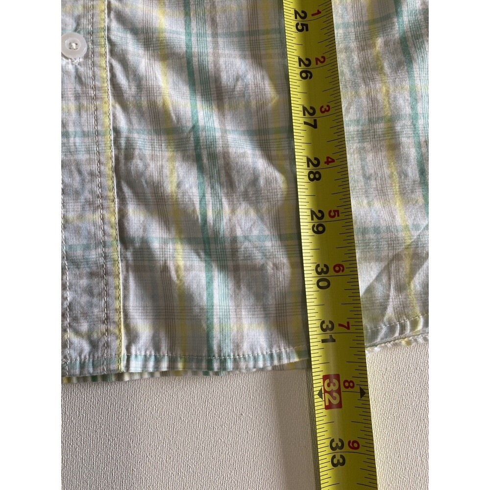 Guy Harvey Men's XL Long Sleeve Fishing Outdoor Plaid Green Button Down Shirt - Picture 8 of 9